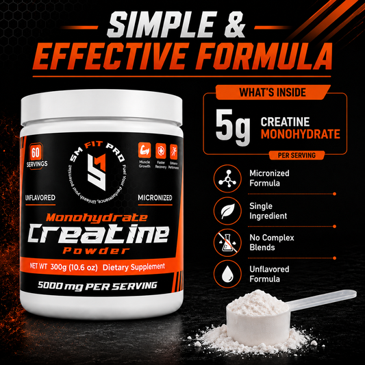 Sm Fit Pro Creatine Monohydrate Powder (60 Servings)