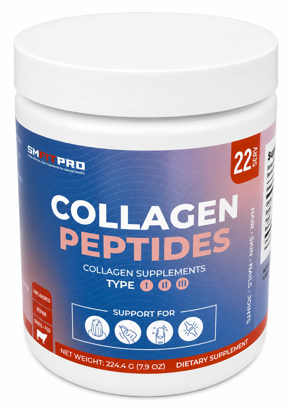 Sm Fit Pro Collagen Peptides Powder Unflavored (22 servings)